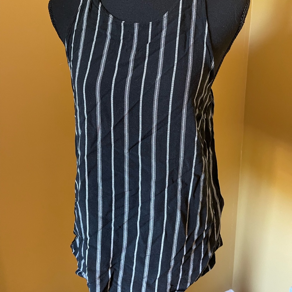 Black and white striped old navy tank top